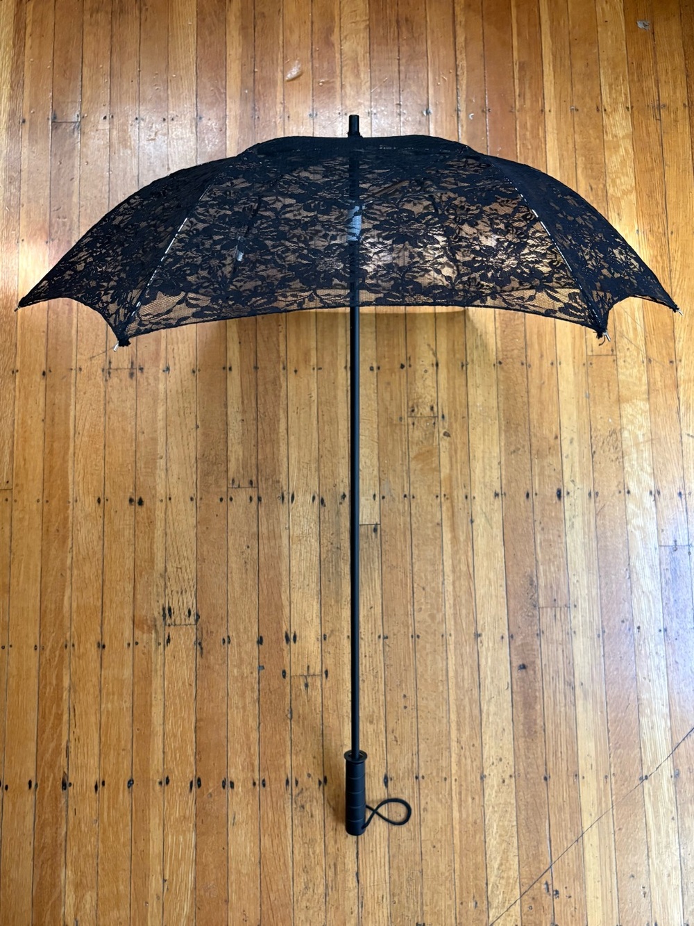 Party City Black Lace Decorative Umbrella 31 inch